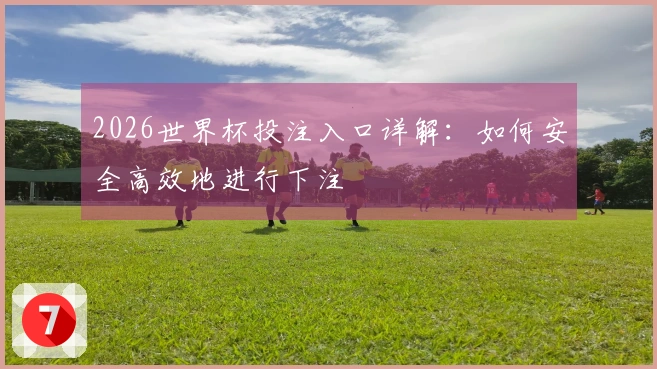 2026世界杯投注入口详解：如何安全高效地进行下注